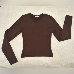 Aritzia Babaton Sculpt Knit Long Sleeve Top